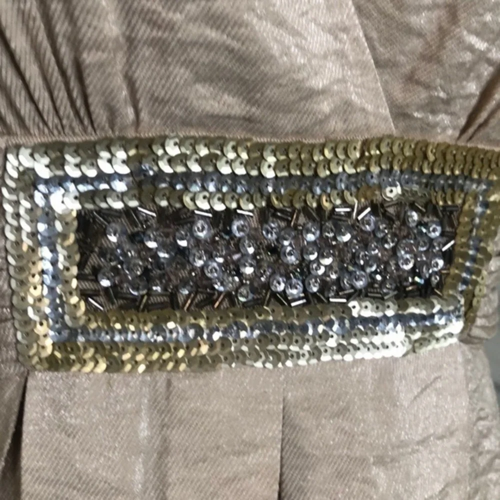 BCBGMaxAzaria dress Gold party dress size small Unique Classy